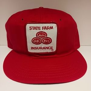 Vintage 1980s State Farm Insurance Auto Life Fire Snapback Hat